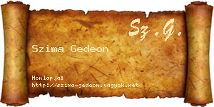 Szima Gedeon névjegykártya